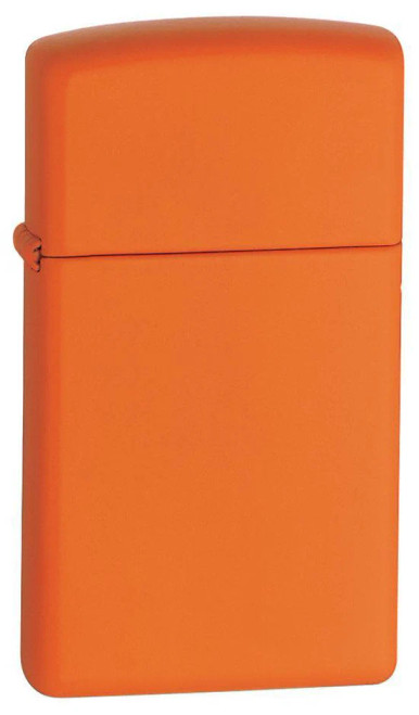 Slim Orange Matte Zippo Lighter Slim Orange Matte Zippo Lighter