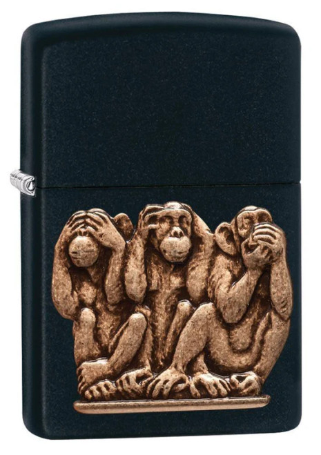 Three Monkeys Zippo Lighter