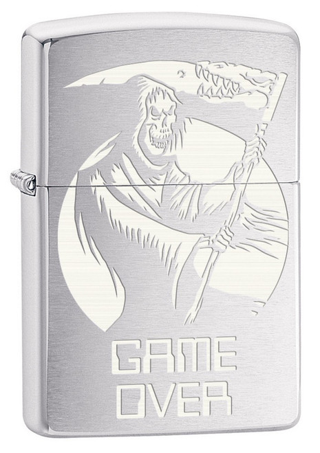 Skull Game Over Design Zippo Lighter Skull Game Over Design Zippo Lighter