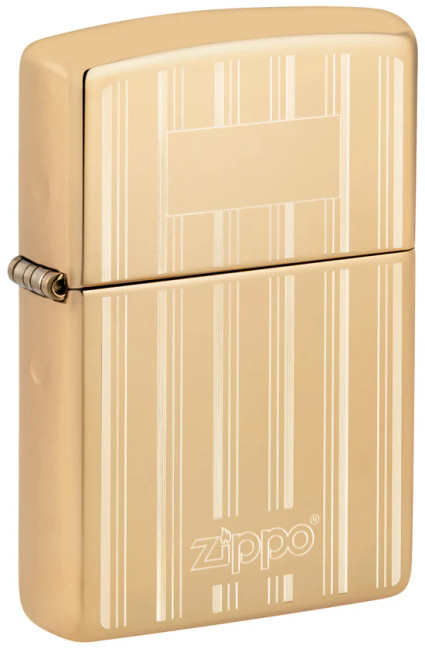 Zippo Stripes Design High Polish Brass Zippo Lighter Zippo Stripes Design High Polish Brass Zippo Lighter
