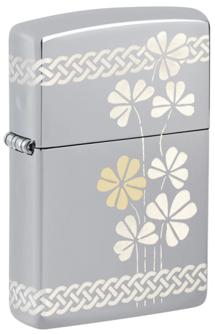 Clover Design Zippo Lighter Clover Design Zippo Lighter