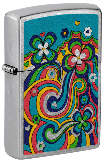 Flower Power Design Zippo Lighter Flower Power Design Zippo Lighter