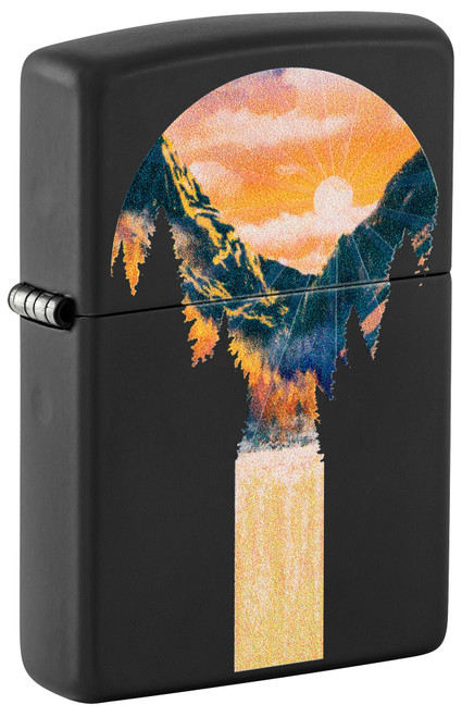 Mountain Waterfall Design Zippo Lighter Mountain Waterfall Design Zippo Lighter