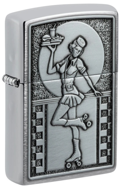 Roller Waitress Emblem Zippo Lighter