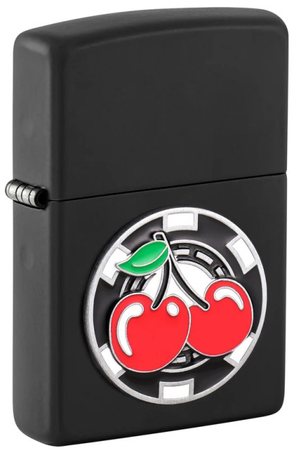 Cherries Poker Chip Emblem Zippo Lighter Cherries Poker Chip Emblem Zippo Lighter