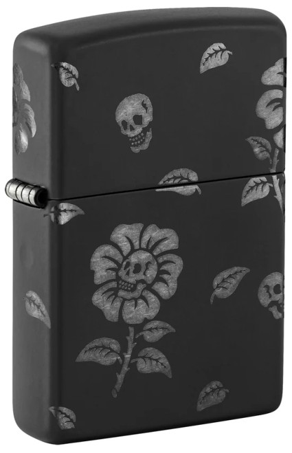 Flower Skulls Design Zippo Lighter Flower Skulls Design Zippo Lighter