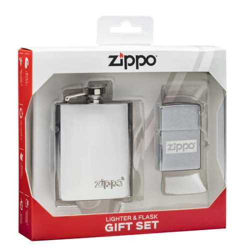 Zippo Design Lighter & Flask Set Zippo Design Lighter & Flask Set