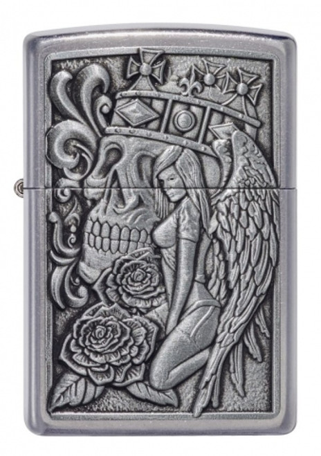 Skull And Angel Emblem Zippo Lighter Skull And Angel Emblem Zippo Lighter