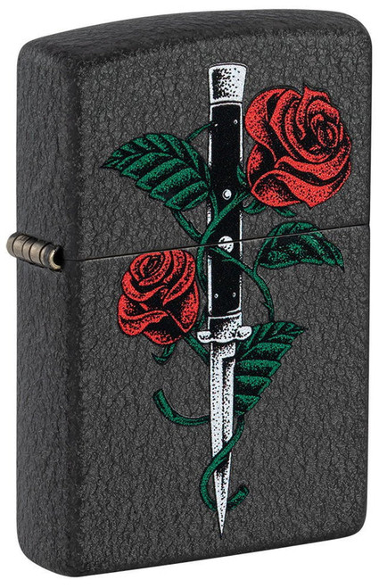 Rose Dagger Tattoo Design Zippo Lighter Rose Dagger Tattoo Design Zippo Lighter