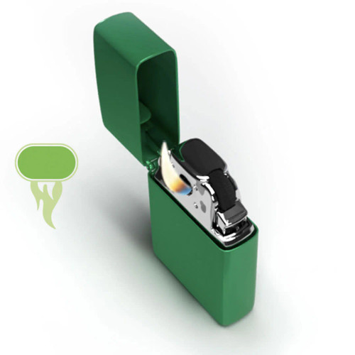 Ltr-Insert-YellowFlamePipe-Empty-Lt Green USA Ltr-Insert-YellowFlamePipe-Empty-Lt Green USA