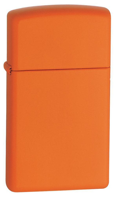 Slim Orange Matte Zippo Logo Slim Orange Matte Zippo Logo