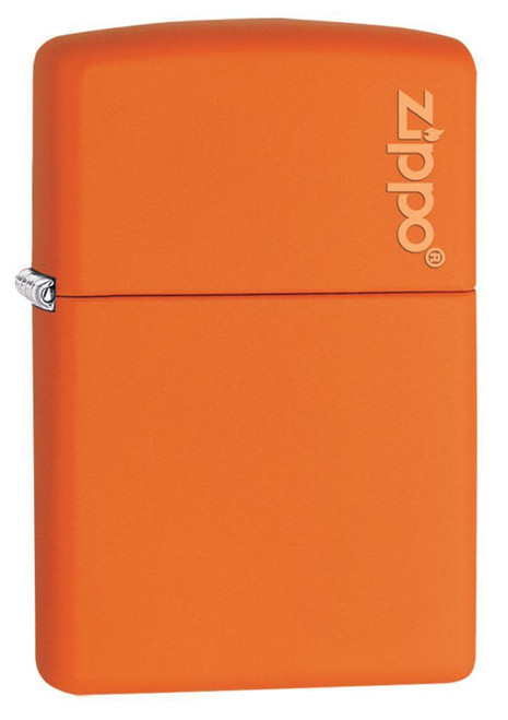 Classic Orange Matte Zippo Logo Lighter Classic Orange Matte Zippo Logo Lighter