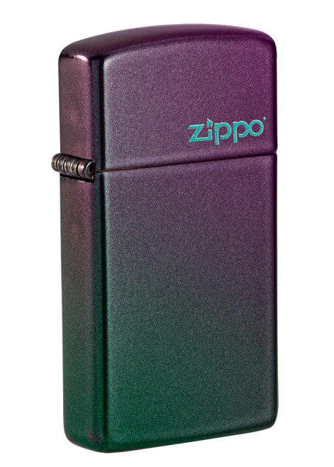 Slim Iridescent Zippo Logo Lighter Slim Iridescent Zippo Logo Lighter