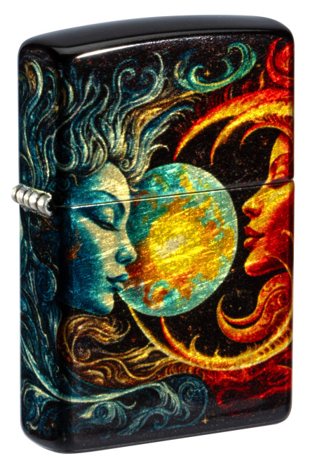 Spiritual Sun and Moon Design Zippo Lighter Spiritual Sun and Moon Design Zippo Lighter