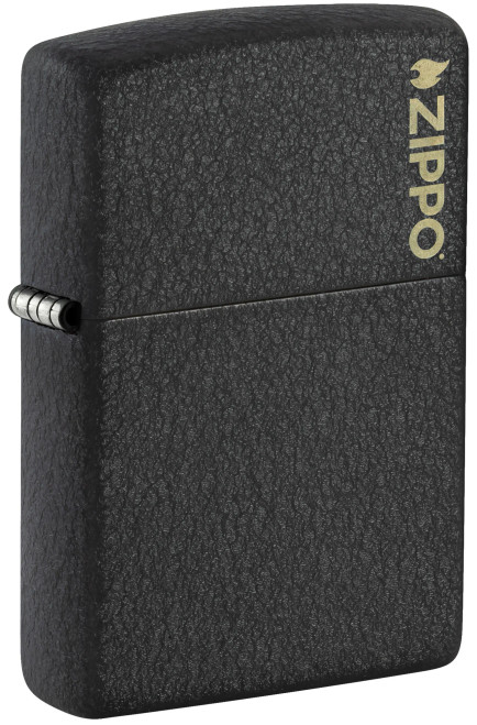 Classic Black Crackle Zippo Logo Lighter Classic Black Crackle Zippo Logo Lighter