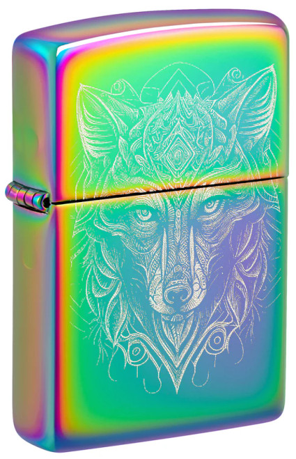 Mystic Wolf Design Multi Color Zippo Lighter Mystic Wolf Design Multi Color Zippo Lighter
