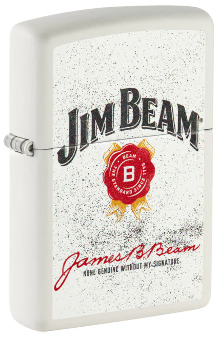 Jim Beam Rosette White Matte Zippo Lighter Jim Beam Rosette White Matte Zippo Lighter