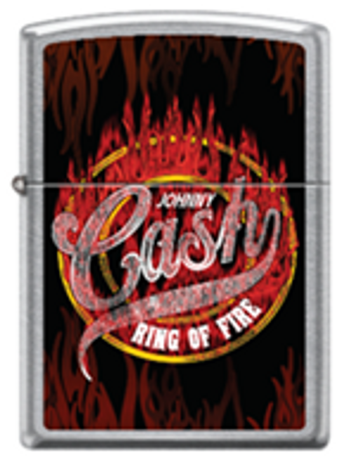 Johnny Cash Ring Of Fire Street Chrome Zippo Lighter Johnny Cash Ring Of Fire Street Chrome Zippo Lighter