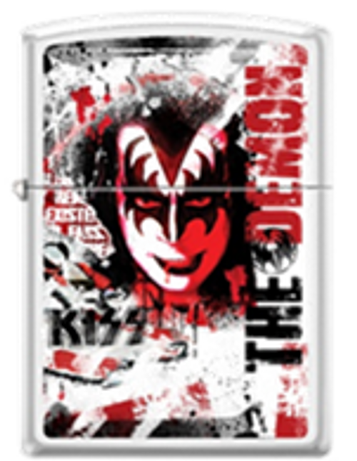 KISS The Demon White Matte Zippo Lighter KISS The Demon White Matte Zippo Lighter