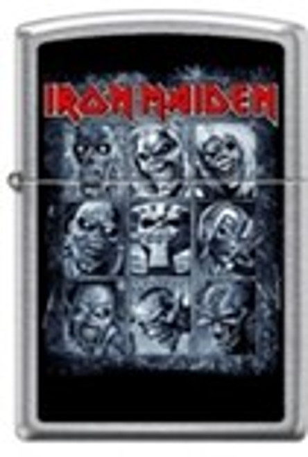 Iron Maiden Brushed Chrome Color Image Zippo Lighter Iron Maiden Brushed Chrome Color Image Zippo Lighter