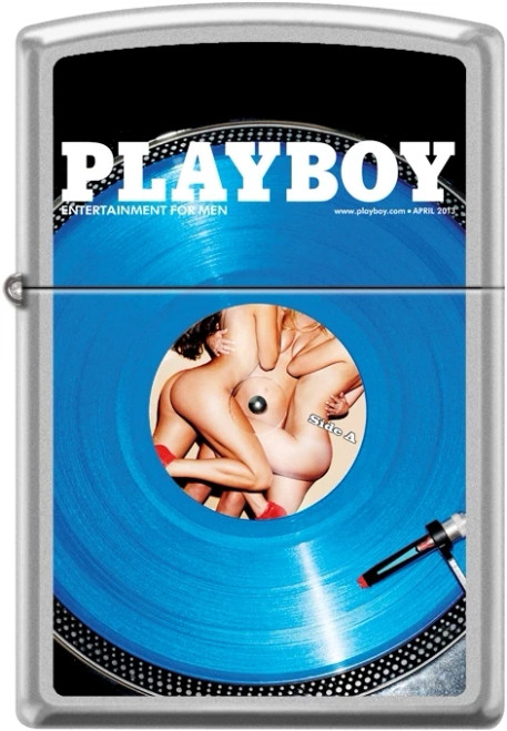 Playboy April 2013 Cover Satin Chrome Windproof Zippo Lighter