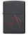 Red Anarchy Symbol Black Matte Zippo Lighter
