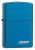 High Polish Blue Zippo Logo Lighter