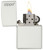 White Matte Zippo Logo Lighter