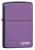Classic High Polish Purple Zippo Logo Lighter Classic High Polish Purple Zippo Logo Lighter