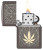 Cannabis Design Laser Two Tone Black Ice Zippo Lighter Cannabis Design Laser Two Tone Black Ice Zippo Lighter