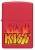 KISS Design Red Matte Zippo Lighter KISS Design Red Matte Zippo Lighter