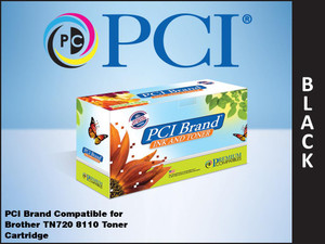PCI Brand Brother TN720 Black Toner Cartridge