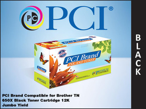 PCI Brand Brother TN650X Black Toner Cartridge
