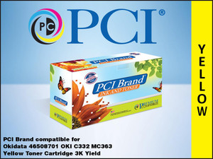 PCI Brand Okidata 46508702 C332 MC363 Magenta Toner Cartridge