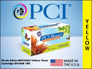 PCI Brand Ricoh 841648 Yellow Toner Cartridge