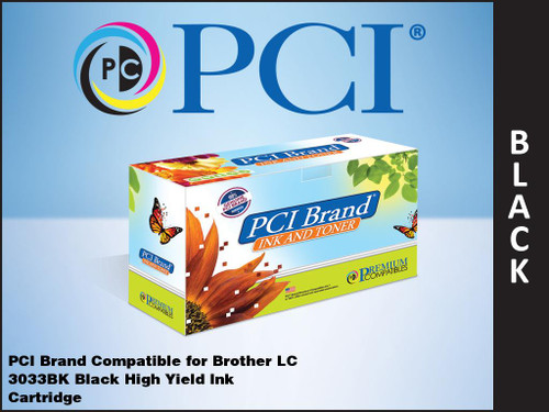 PCI Brand Brother LC3033BK Black ink Cartridge