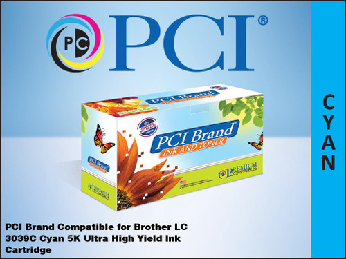 PCI Brand Brother LC3039C Cyan ink Cartridge