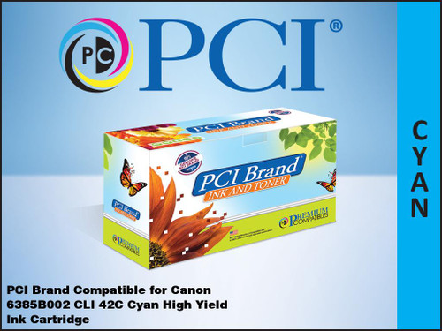 PCI Brand Canon 6385B002 CLI42C Cyan ink Cartridge PCI Brand Canon 6385B002 CLI42C Cyan ink Cartridge