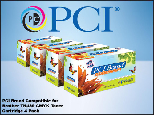 PCI Brand Brother TN439 CMYK Toner Cartridge 4Pack PCI Brand Brother TN439 CMYK Toner Cartridge 4Pack