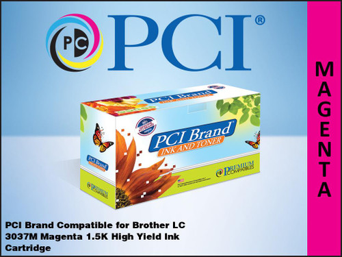 PCI Brand Brother LC3037M Magenta ink Cartridge