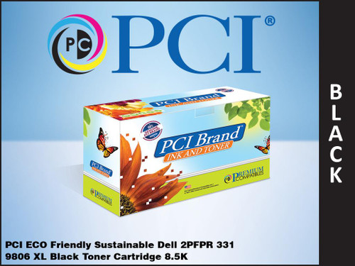PCI Brand Dell 331 9806 Black Toner Cartridge