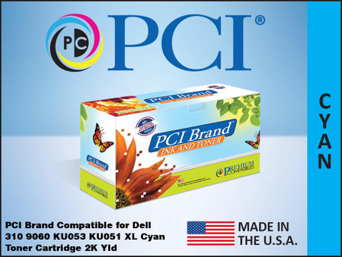 PCI Brand Dell 310 9060 Cyan Toner Cartridge