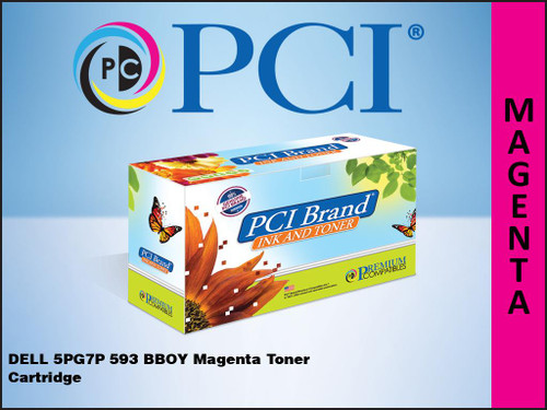 PCI Brand DELL 5PG7P 593 BBOY Magenta Toner Cartridge