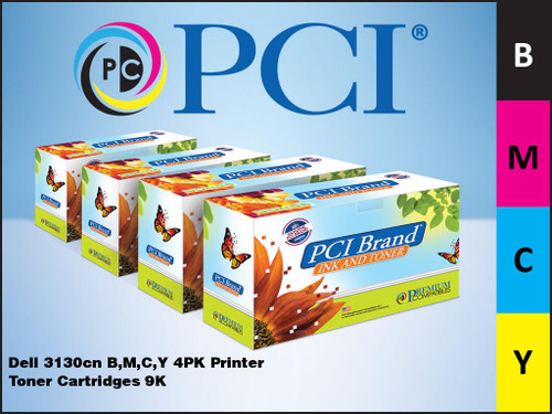 PCI Brand Dell 3130CN Bundle BMCY Toner Cartridge