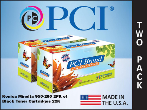 PCI Brand Konica Minolta 950 280 Black Toner Cartridge