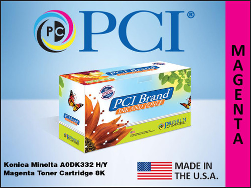 PCI Brand Konica Minolta A0DK332 Magenta Toner Cartridge