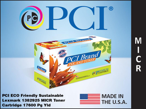 PCI Brand Lexmark 1382925 MICR Toner Cartridge PCI Brand Lexmark 1382925 MICR Toner Cartridge