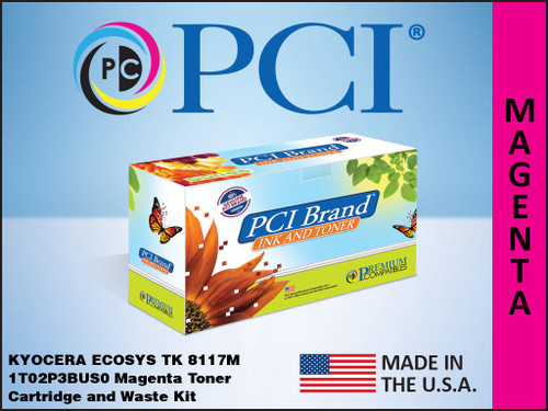 PCI Brand Kyocera ECOSYS TK8117M Magenta Toner Cartridge PCI Brand Kyocera ECOSYS TK8117M Magenta Toner Cartridge