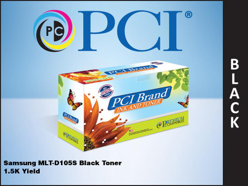 PCI Brand Samsung MLT D105S Black Toner 1.5K Yield PCI Brand Samsung MLT D105S Black Toner 1.5K Yield