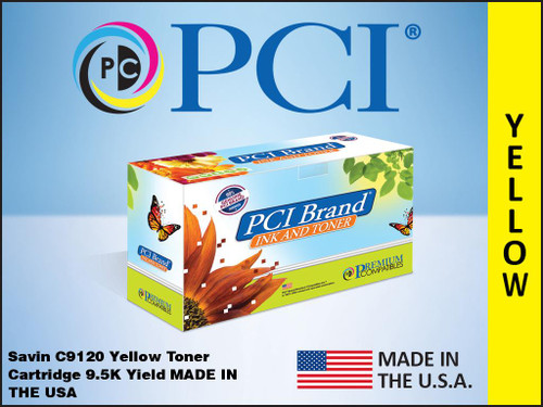 PCI Brand Savin C9120Y Yellow Toner Cartridge PCI Brand Savin C9120Y Yellow Toner Cartridge